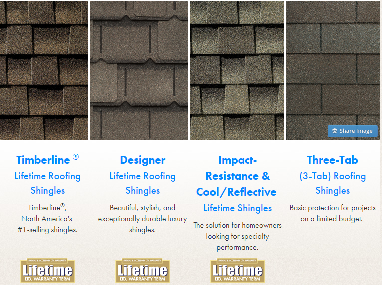 GAF Shingles Colors